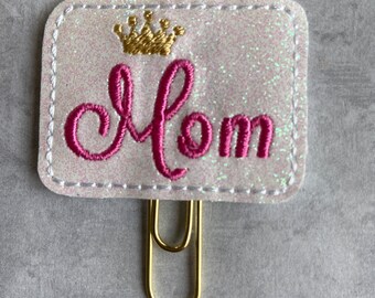 Mom Planner Clip, Mother's Day Gift,  Planner Clip, Paper Clip Planner Clip, Book Marker Paper Clip, Accessory For Planners, Organizer Clip