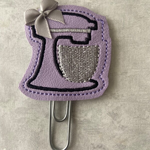 Purple Mixer Planner Clip, Paper Clip Planner Clip, Accessory for Planners, Organizer Clip, Book Marker, Paper Clip, Mixer