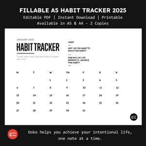 A5 Minimalist Habit Tracker: Wellness Planner, Self-Care Journal & Personal Growth Organizer