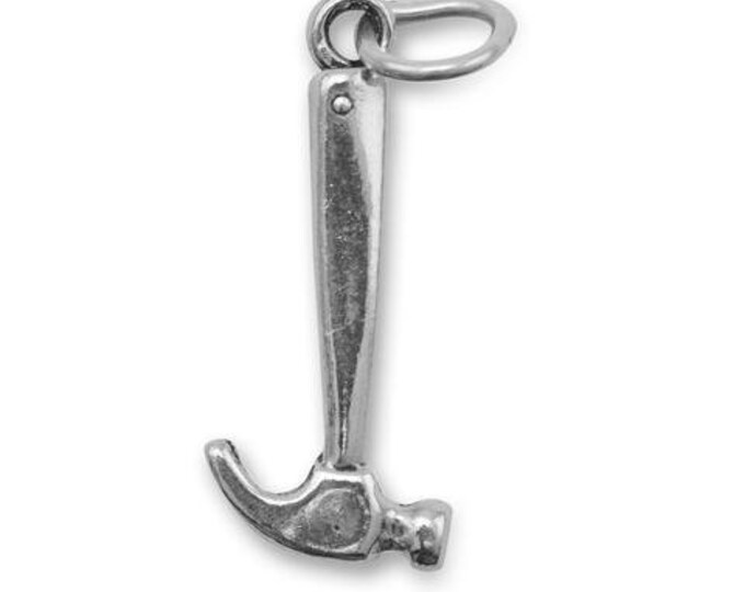 Hammer Charm Sterling Silver Hammer Charm Collectible Charm Charm for