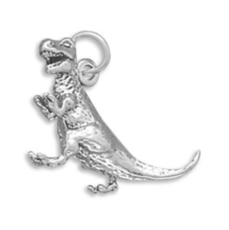Prehistoric Dino Collectible T-Rex Charm Dinosaur Charm Jurassic Sterling Silver Dinosaur Charm Tyrannosaurus Rex Dinosaur Charm