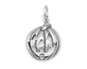 Pumpkin Charm, Halloween Pumpkin Charm, Jack-O-Lantern Charm, Collectible Charm, Holiday Charm, Halloween Keepsake, Unique Jewelry