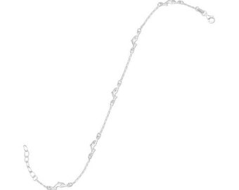 Anklet - .925 Sterling Silver Chain Anklet with Dolphins - Dolphins Anklet - Beach Jewelry - Ankle Chain - Summer Jewelry - Gift For Her