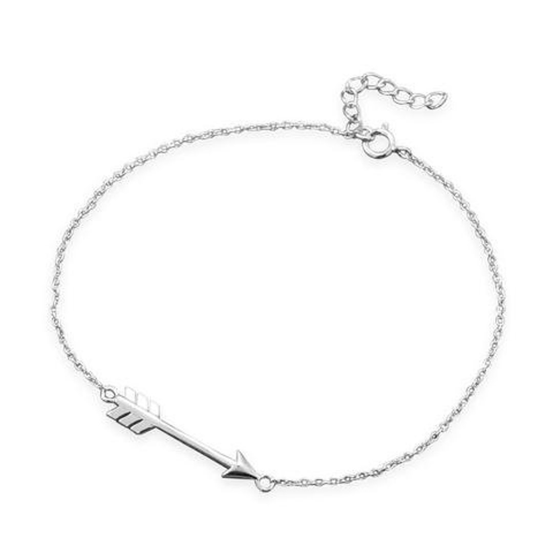 Sterling Silver Chain Bracelet With Arrow Gift Bracelet Bracelet for