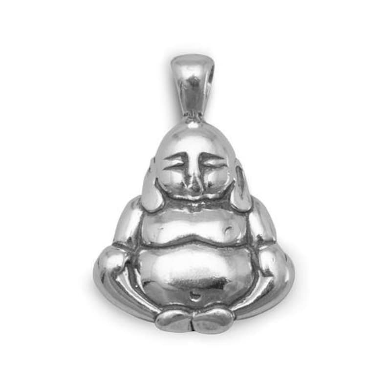 Buddha Pendant Buddhism Pendant Buddhist Pendant Meditation Pendant Peace Enlightenment Tantra Mantra Sterling Silver