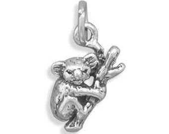 Koala Charm, Koala Bear Charm, Koala in a Tree Charm, Australia, Cute Koala Bear Charm, Bracelet Charm, Gift For Her, Jewelry, Accessory