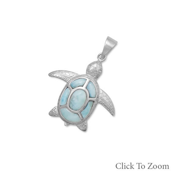 Larimar Turtle Pendant, Genuine Larimar, Turtle, Charm, Pendant, Necklace, Stone, Caribbean Larimar, Blue Turtle Pendant, Tortoise