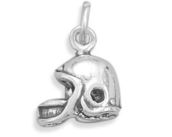 Football Helmet Charm, Sports Charm, Jewelry, Accessory, Findings and Supplies, Bracelet Charm, Chain Necklace Pendant, NFL Helmet Charm