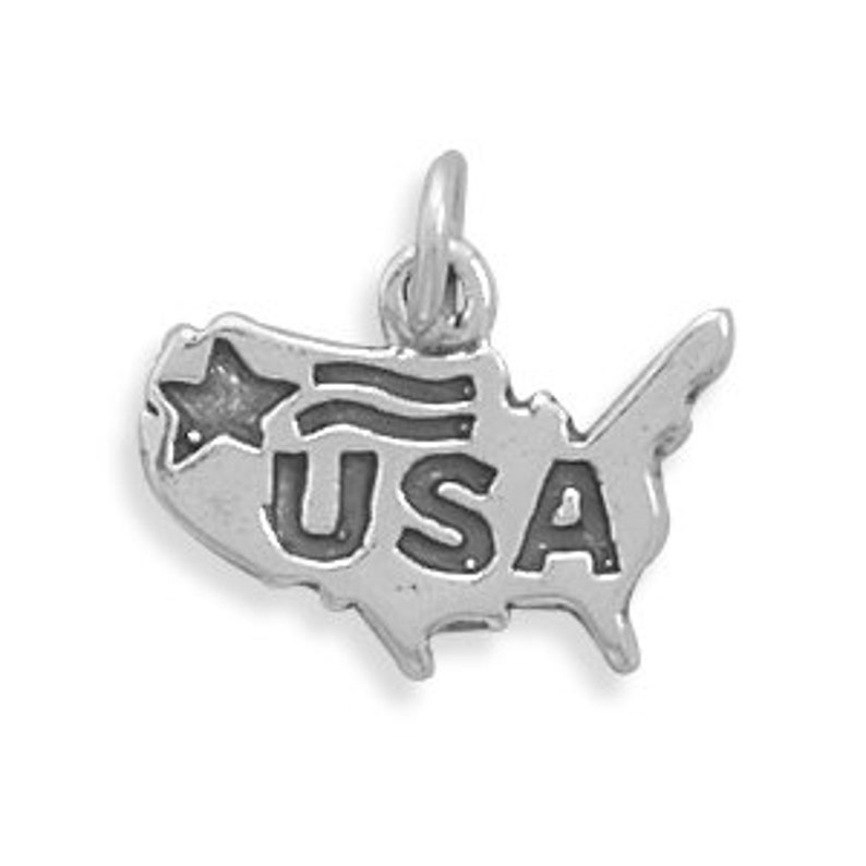 USA Charm Patriotic Charm America Charm United States Etsy
