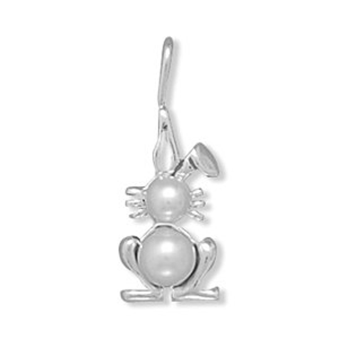 Cultured Freshwater Pearl Easter Bunny Pendant Pearl Bunny - Etsy