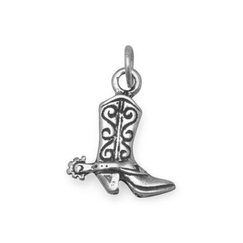 Cowboy Boot Charm / Boot With Spur / Western Style Cowboy Boot Etsy