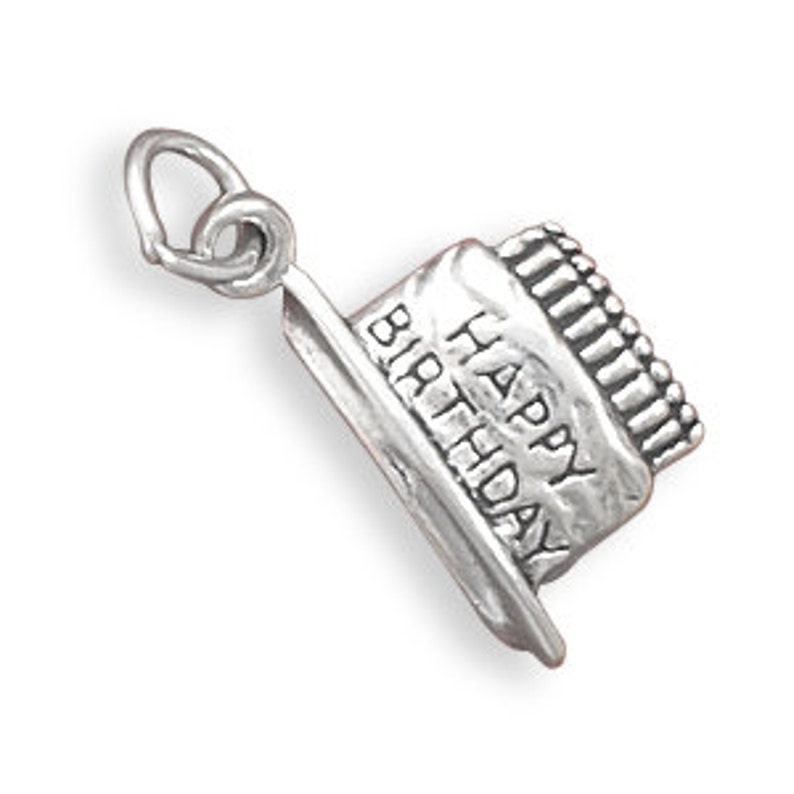 Birthday Cake Charm Birthday Cake With Candles Charm Etsy