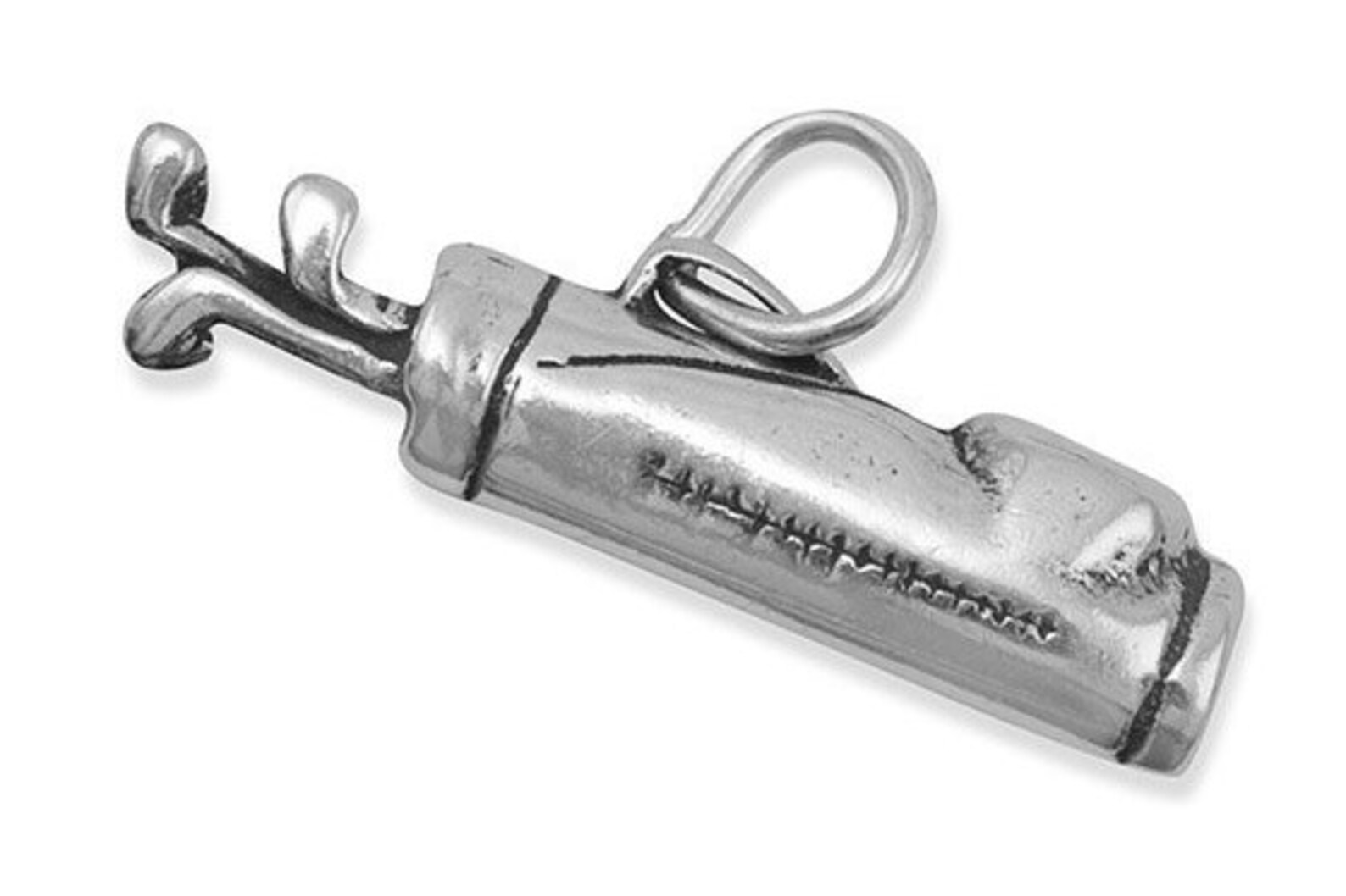 Golf Bag Charm Sterling Silver Charm Golfing Golfing Etsy
