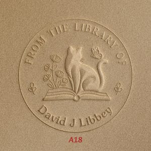 Embosseur de livres personnalisé｜ Embosseuse de livres chat Embosseuse de bibliothèque Embosseuse Library Of Book ｜ Embosseuse Ex Libris Cadeaux pour les amoureux des livres
