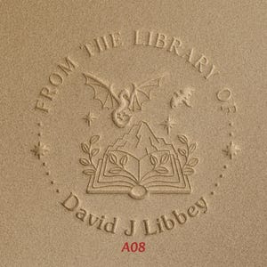 Gepersonaliseerde boekembosser｜Dragon Book Embosser｜Bibliotheekreliëfstempel｜Dit boek behoort tot de stempel｜Ex Libris-embosser｜cadeau voor boekenliefhebber