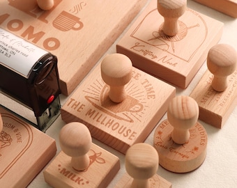 Sello con logotipo personalizado: ideal para pequeñas empresas, empaques personalizados para pequeñas empresas, libros, bodas y regalos para pequeñas empresas.
