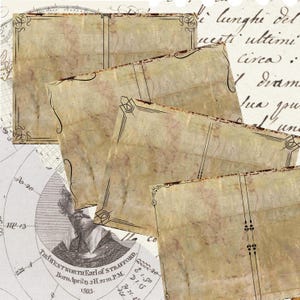 Vintage Digital Journal Page - Antique Grunge Blank Paper Background - Instant Download