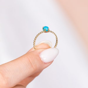 Elegant Gold Ring with 14K turquoise stone, 14K Gold Turquoise Ring, 14k Solid, Wedding Ring For Bride, Anniversary Ring, Marquise Turquoise