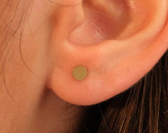 Closed Circle Stud Earrings • Minimalist Earrings • Open Circle Earrings • Dainty Earrings • Circle Earrings • Stud Earrings, Christmas Gift