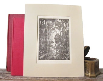 C.3x2ins.. Curwen Press 1949 Printed on Basingwerk Parchment CHARLTON NESBIT Wood Engraving from Original Block