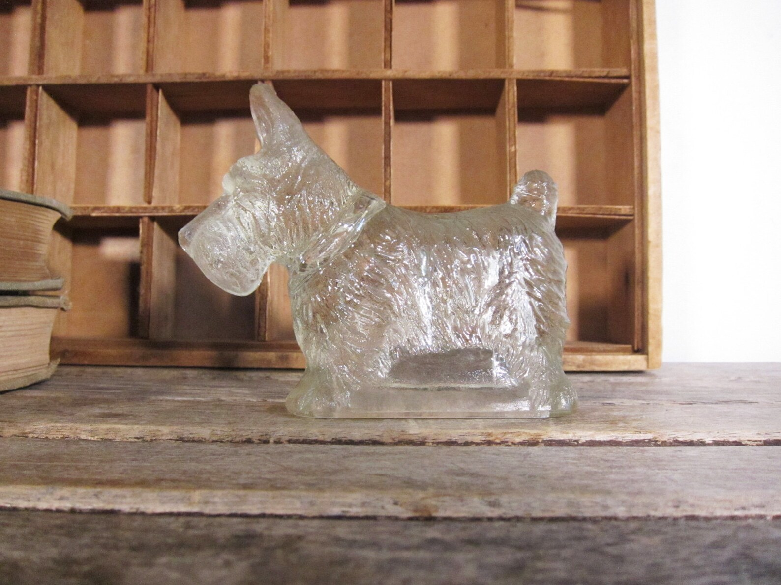Vintage Glass Scottie Dog Figurine Scottish Terrier Clear - Etsy