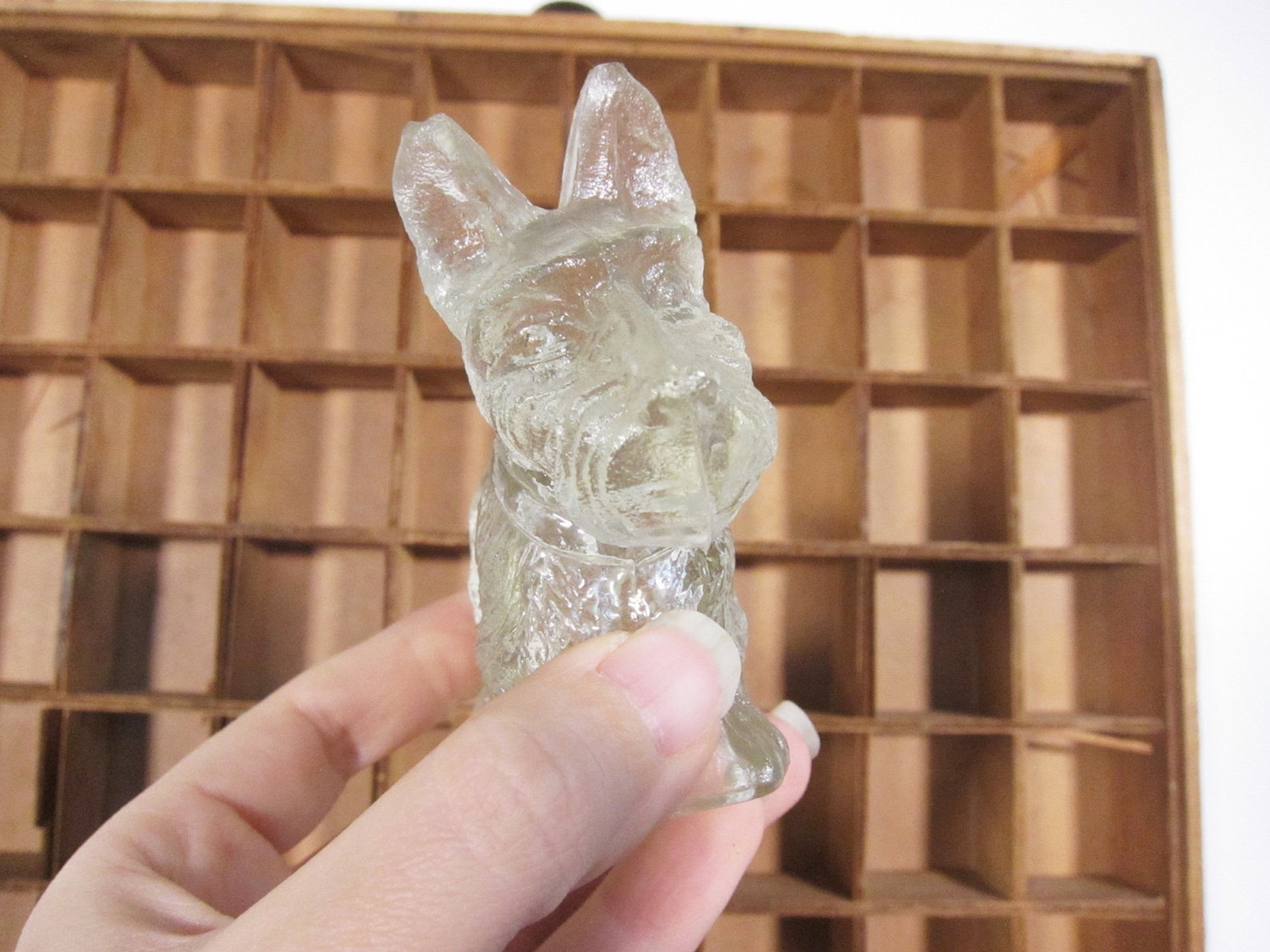 Vintage Glass Scottie Dog Figurine Scottish Terrier Clear - Etsy