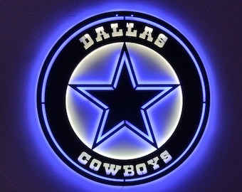 Custom Sports Team Sign, Dallas Cowboys, Metal Wall Decor, Football Team, Sports Fans gift, Wall Art, Garage, Mancave Decor, Sports Decor