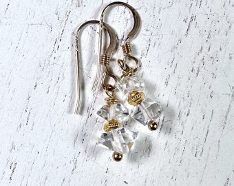 KYA • Earrings • Herkimer Diamond • Gold-fill • Bridal • Wedding • Gift