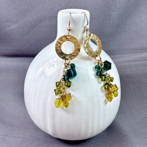 IVY DANGLE Earrings Swarovski Crystal Gold-filled image 3