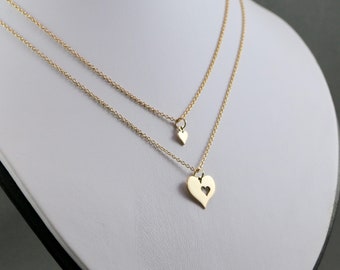 HEART TO HEART • Set • Necklace & Earring Set • Gold-fill • Sterling Silver • Mother's Day • Mother and Daughter