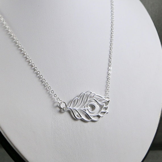 Sterling Silver Peacock Feather Charm Sterling Silver Peacock Feather Charm