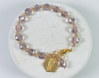 LAVENDER DREAM • Bracelet • Crystal • Gold-fill • Purple • Mother's Day • Gift