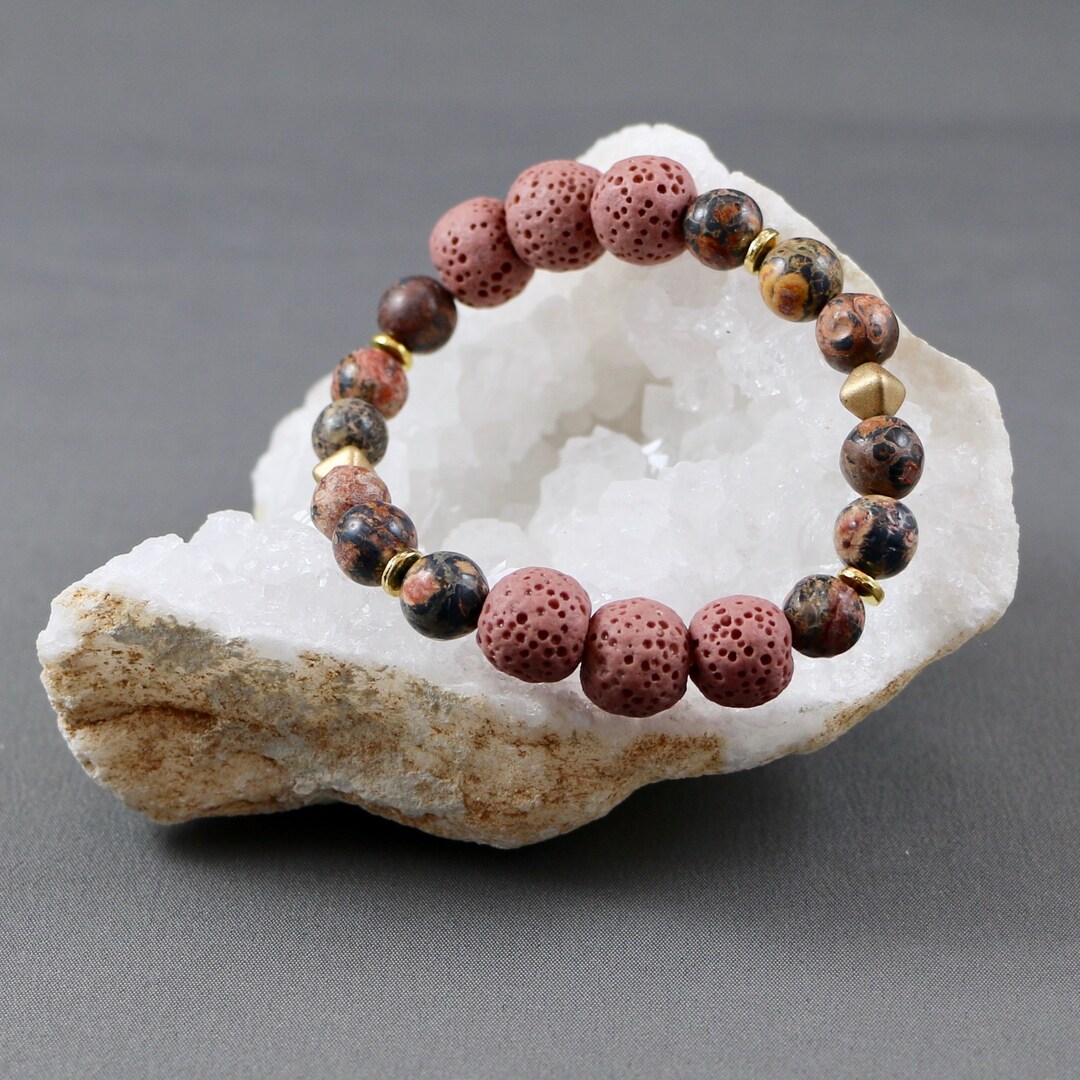 BLUSH • Pink Lava • Jasper Gemstone • Matte Gold • Diffuser