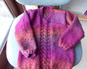 Child's hand knitted sweater/child's  hand knitted  jumper  child's cable jumper,