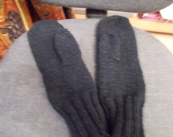 black ladies gloves, ladies black long mittens