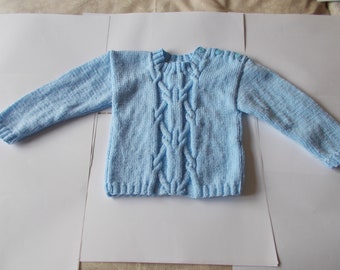 Child's hand knitted sweater/child's  hand knitted  jumper  child's cable jumper,