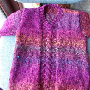 Child's hand knitted sweater/child's hand knitted jumper child's cable jumper, image 2