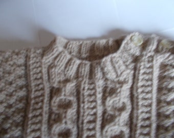 Child's hand knitted sweater/child's  hand knitted  jumper  child's cable jumper, Hand knitted sweater, Aran sweater