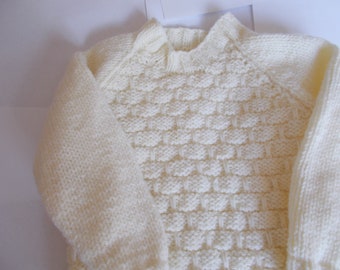 Child's hand knitted sweater/child's  hand knitted  jumper  child's jumper, Hand knitted sweater, Aran sweater