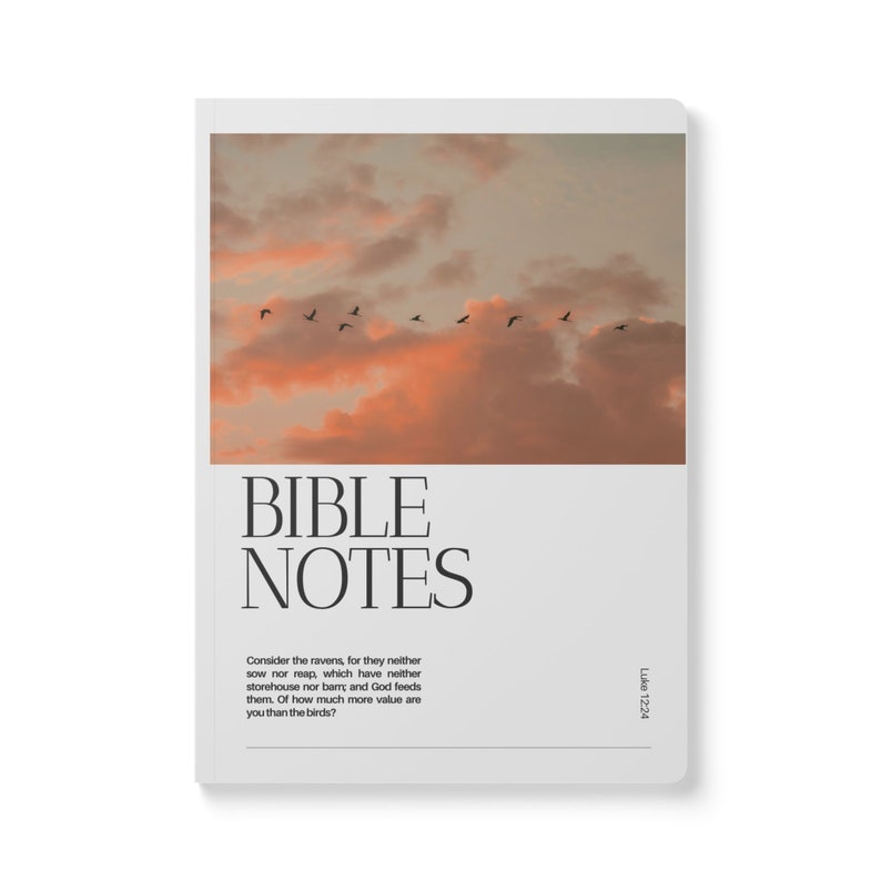 Bible Paper Note Bible Notes Softcover Journal With 6 Pages of Note Taking Templates ...