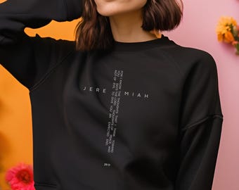 Jeremiah 29:11 Christian Sweatshirt - Religious Apparel, Jesus Graphic Sweater, Peaceful Clothing, Biblical Tee, Trendy Religious Shirt