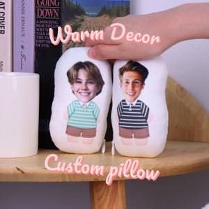 Boneca com foto de rosto personalizada｜Almofada de rosto｜Personalize mini boneca｜Almofada de pelúcia com imagem de menina fofa faça você mesmo｜Presente de aniversário de 16 anos