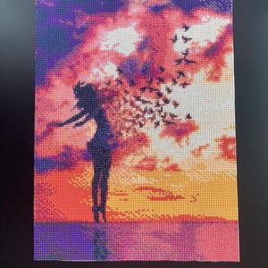 Kit per Diamond Painting 5D, Pittura diamante 5d fai da te,Diamond painting kit completo,Ricamo, Strass, Punto Croce, Arte e Artigianato, Decorazione per Casa e Pareti piume bianche 80x220cm