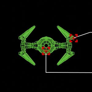 Tie Interceptor Inspired Tactical Ship Info - Looping Animation (GIF/MP4) 4K + Various resolutions. Great fit with cosplay displays