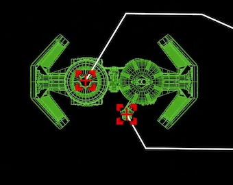 Tie Bomber inspired Tactical Display Animation: Cosplay Prop Screen (Digital Download, GIF/MP4 4K Resolutions)