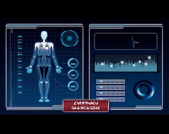 Looping Display Graphics - Medical status animation set - Loopable Animations for Cosplay Displays (GIF/MP4) Various resolutions and ratios.