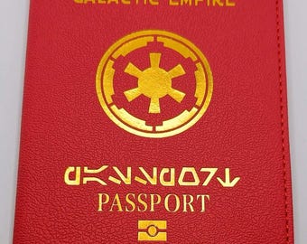 Red Imperial passport cover, Galactic empire passport wallet, passport holder, ID holder