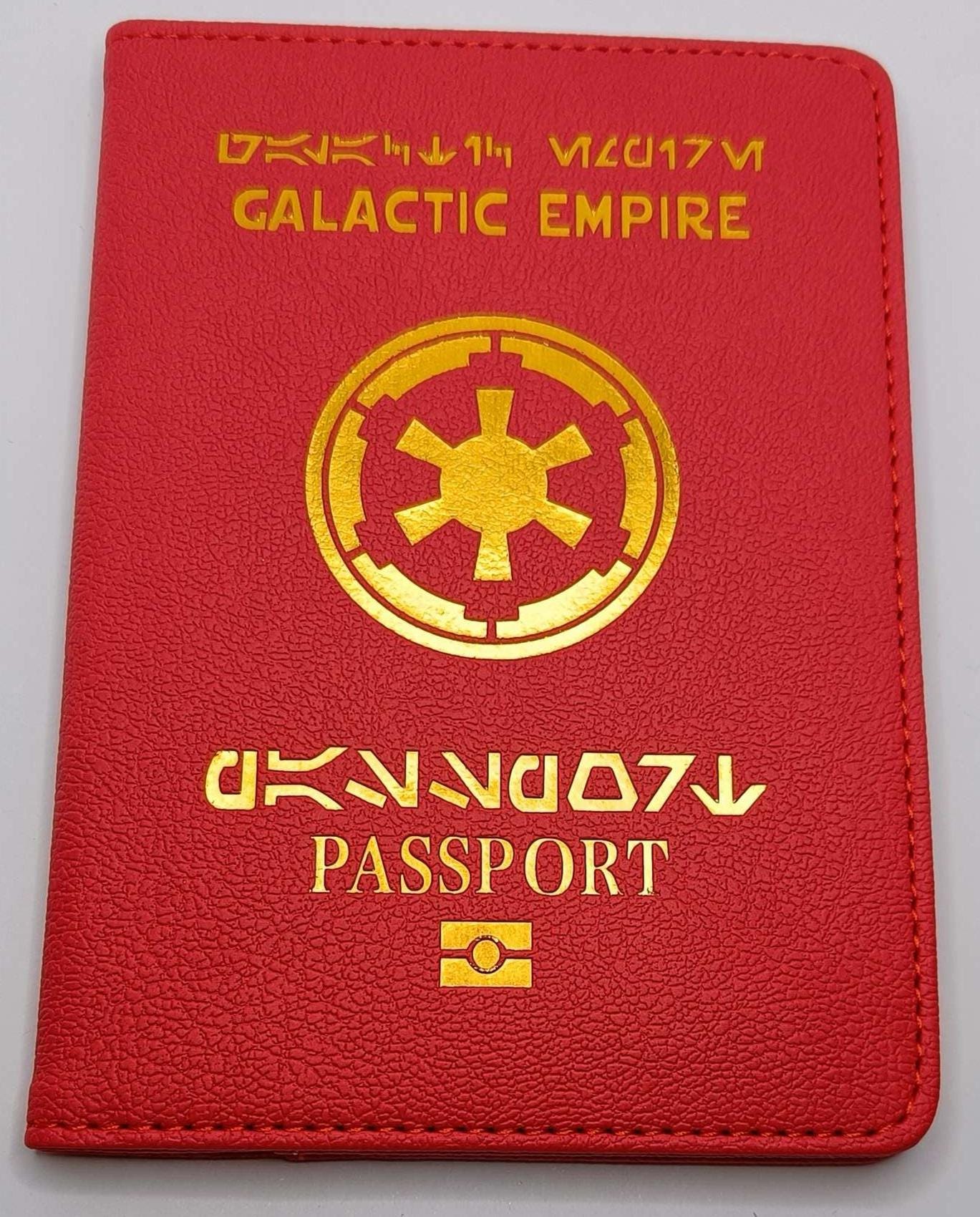 Red Imperial Passport Cover, Galactic Empire Passport Wallet