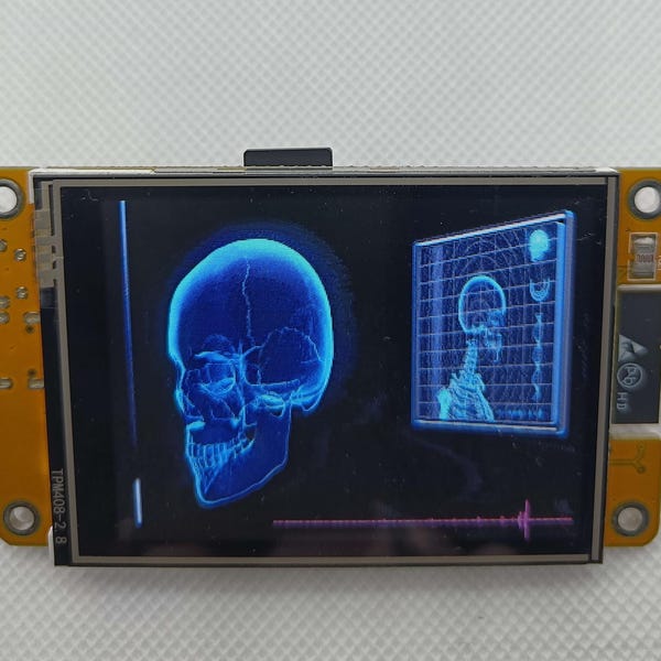 2.8" Touchscreen Display: Load Custom GIF Animations for Cosplay Props