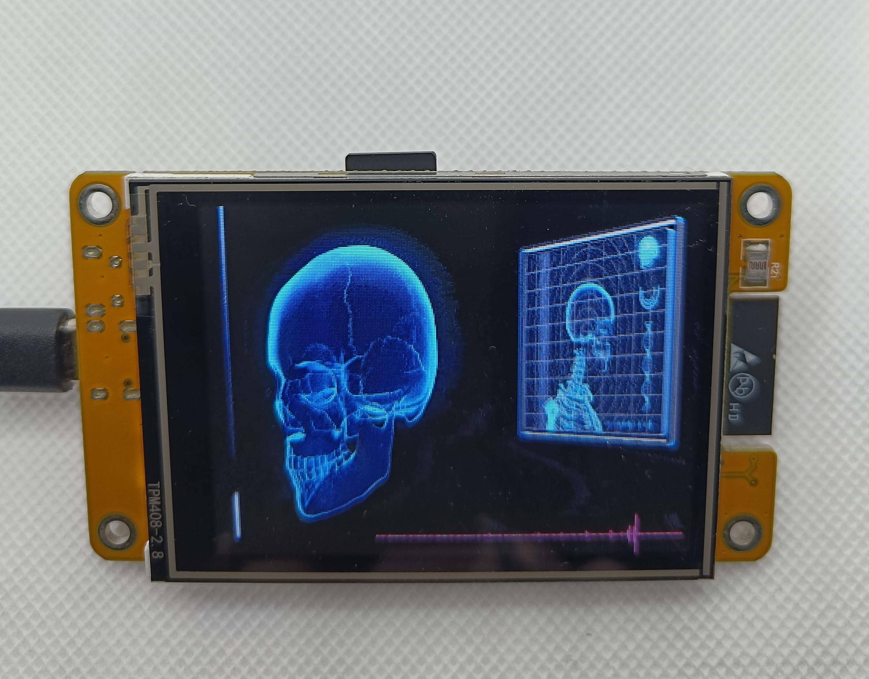 Protgen Screen Protogen Fursuit Touch Screen - 2.8'' Dual-mode, Custom GIF Animations ...